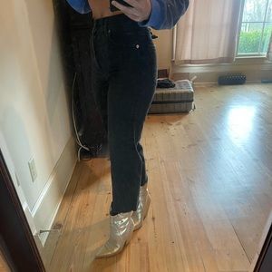 Express Cropped Wide Leg Jeans